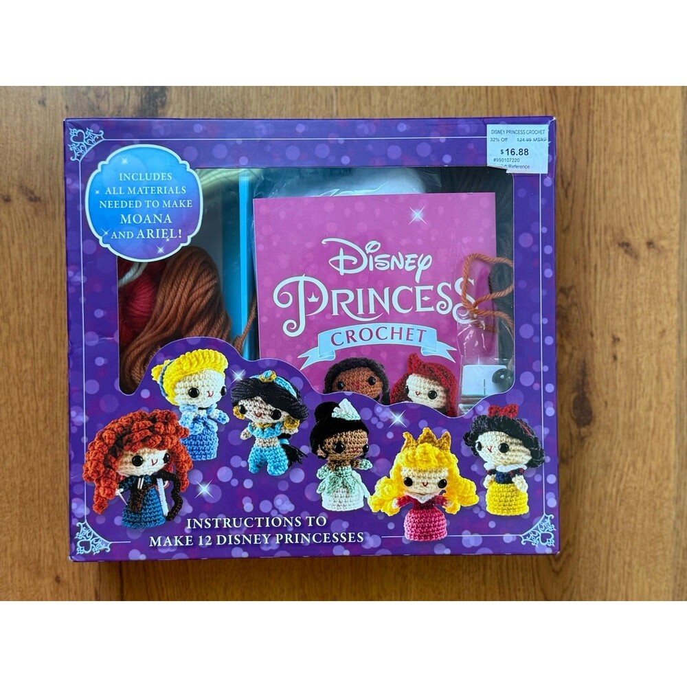Disney Princess Crochet (Crochet Kits) NIB make Moana and Ariel &‎ 12 Patterns - Picture 4 of 4